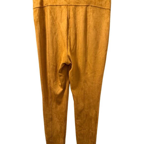 Bleu Womens Mustard Yellow Faux Suede High-Waisted Pants Size S. NWT - Picture 6 of 12